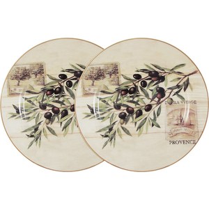 Набор из 2-х обеденных тарелок LF Ceramic Оливки (LF-120E2257-O-AL)