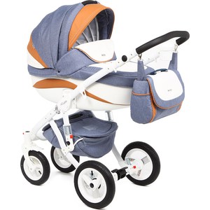 Коляска 2 в 1 Adamex Barletta New, (голубой + белый + оранжевый B-25) (GL000502489) цена Коляска 2 в 1 Adamex Barletta New, (голубой + белый + оранжевый B-25) (GL000502489) цены онлайн