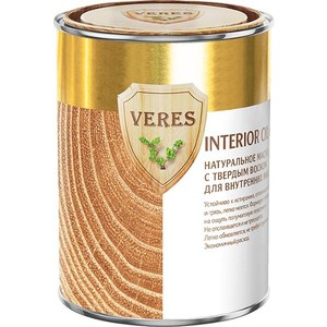 Масло для древесины VERES OIL INTERIOR с воском для внутр.работ № 2 сосна 0.9л.