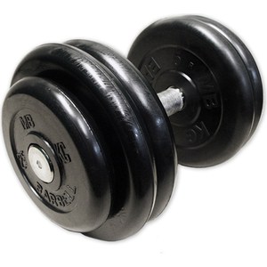 Гантель Barbell неразборная с вращающающейся хромированной ручкой 28,5 кг