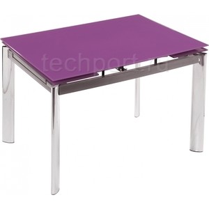 Стол стеклянный Woodville Cubo 100 фиолетовый