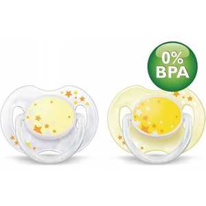 Пустышка силиконовая Philips Avent 2шт SCF 176/18