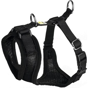 Шлейка Hunter Harness Manoa M (44-55см) нейлон/сетчатый текстиль черная для собак