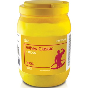 Сывороточный протеин BBB Whey Classic (клубника 70% белка и BCAA) 1 кг.
