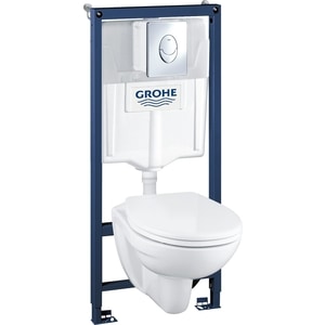 Унитаз с инсталляцией Grohe Solido Lecico P с сиденьем микролифт (39192000)