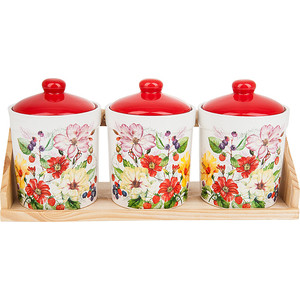 Набор банок для сыпучих продуктов 3 штуки Polystar Collection Summer (L2430916) Набор банок для сыпучих продуктов 3 штуки Polystar Collection Summer (L2430916)