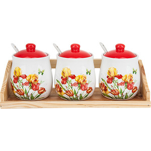 Набор банок для сыпучих продуктов 3 штуки Polystar Collection Касатик (L2520656) Набор банок для сыпучих продуктов 3 штуки Polystar Collection Касатик (L2520656)