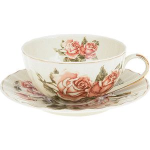 Чайный набор 4 предмета Best Home Porcelain Рубиновые розы (M1270294)