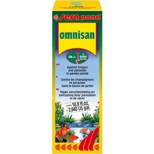Средство SERA POND OMNISAN Against Fungus and Parasites in Garden Pond для борьбы с грибками и паразитами в пруду 500мл препарат sera pond toxivec pollutants remover для удаления загрязняющих веществ из прудовой воды 500мл