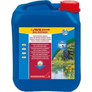 Препарат SERA POND BIO NITRIVEC Liquid Bio Filter Medium для биологической очистки воды в пруду 5л препарат sera pond toxivec pollutants remover для удаления загрязняющих веществ из прудовой воды 500мл