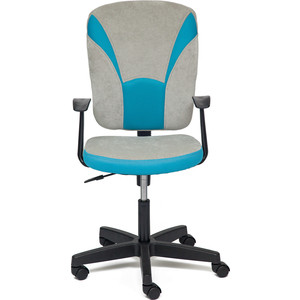 Кресло TetChair OSTIN ткань, серый/бирюзовый, Мираж грей TW-23