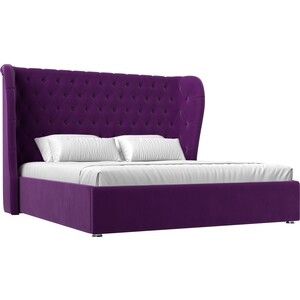 Кровать АртМебель Далия микровельвет фиолетовый