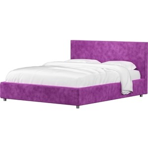 Кровать АртМебель Кариба микровельвет фиолетовый