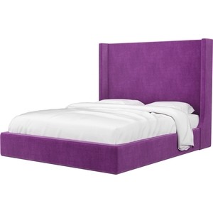 Кровать АртМебель Ларго микровельвет фиолетовый