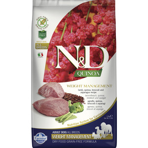 Сухой корм Farmina N&D Cat GF Quinoa Weight Management Lamb Broccoli & Asparagus беззерновой с ягненком киноа брокколи и спаржей для кошек 2,5кг farmina farmina matisse codfish mousse 85 гр х 24 шт