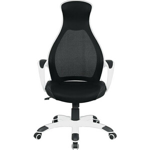 Кресло офисное Brabix Genesis EX-517 пластик белый ткань/экокожа/сетка черная 531573