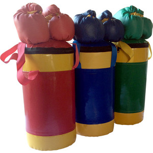Набор боксерский КМС детский № 2 (мешок боксерский 5 кг., перчатки, трос) синий/жёлтый