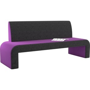 Кухонный диван АртМебель Кармен микровельвет фиолетово-черный