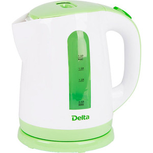 Чайник электрический Delta DL-1326 белый с зеленым