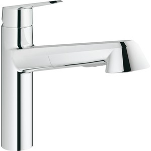 Смеситель для кухни Grohe Eurodisc cosmopolitan с выдвижным изливом (32257002) смеситель для кухни aqualux orion с выдвижным изливом sh 2000