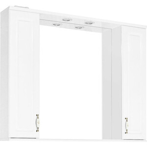 Зеркальный шкаф Style line Олеандр-2 1000 с подсветкой, белый (2000949070537)